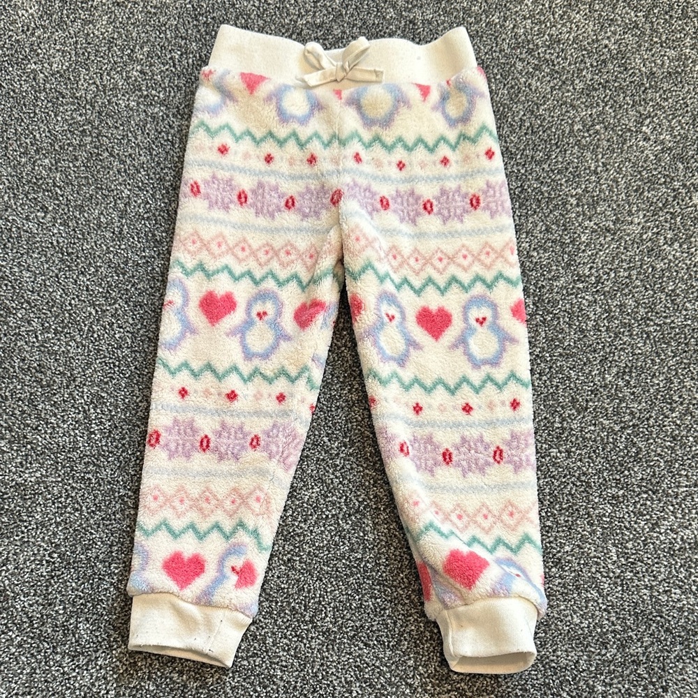 Garanimals Ivory and Multicolor Fleece Pants
